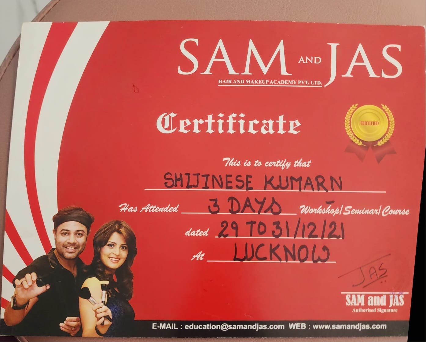 SAM and JAS Hair & Makeup Academy &ndash; 3-Day Workshop, Lucknow