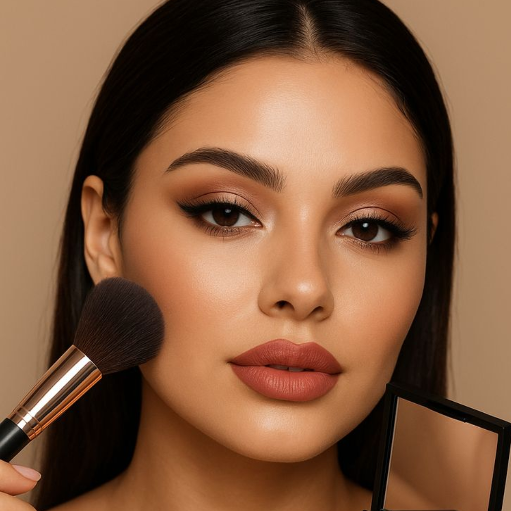 Dewy bridal makeup