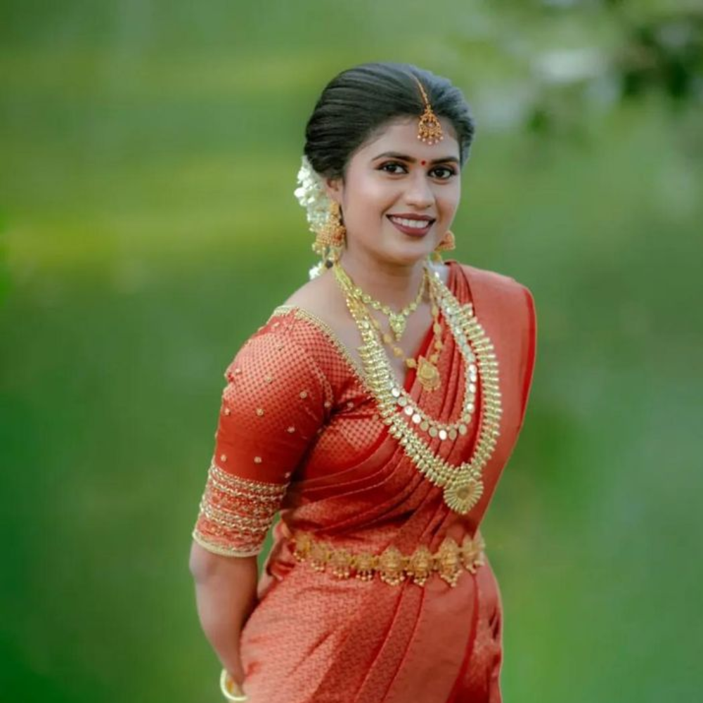 Traditional Kerala bridal makeup